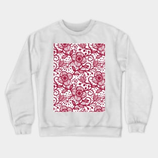 Bold Floral Pattern Crewneck Sweatshirt